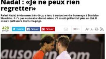 La prensa extranjera señala a la espalda de Rafa Nadal