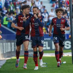El Levante abre brecha goleando al Zaragoza