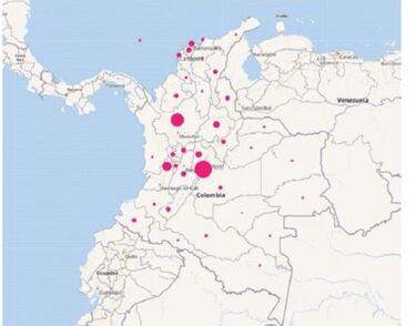 Mapa de casos y muertes por coronavirus por departamentos en Colombia: hoy, 19 de febrero