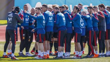 Entrenamiento de la Selecci&oacute;n espa&ntilde;ola en Las Rozas.