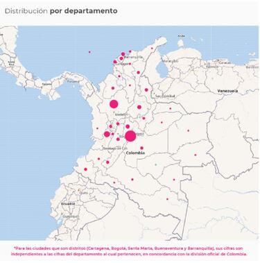 Mapa de casos y muertes por coronavirus por departamentos en Colombia: hoy, 14 de diciembre