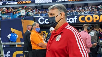Gerardo Martino antes de un partido de la Selección Mexicana