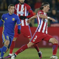 Filipe Luis, único jugador de campo del Atleti sin descanso