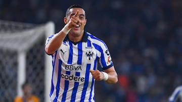 Rogelio Funes Mori celebrate this goal 1-0 of Monterrey during the Quarterfinals second leg match between Rayados de Monterrey and Atletico San Luis, as part of Torneo Apertura 2023 Liga BBVA MX, at BBVA Bancomer Stadium, December 02, 2023, in Mexico City.