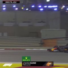Toque entre Verstappen y Sainz y alerón roto para el McLaren