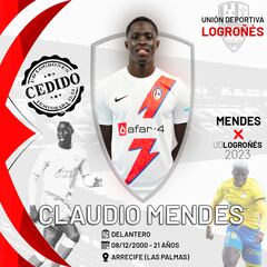 Las Palmas cede a Clau Mendes al Logroñés