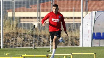 Correa, en un entrenamiento del Atlético.