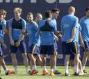 Alba se entrenó con el grupo