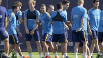 Alba se entrenó con el grupo