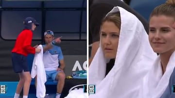 El detalle de un tenista con su mujer en pleno partido