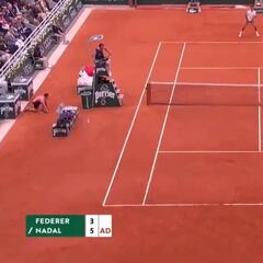 El extraordinario cierre de primer set de Nadal ante Federer