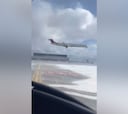 Desvelan el momento del impacto del avión Delta captado a pocos metros: dramático