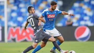 Napoli y Udinese empatan 1-1 en el primer tiempo del juego por la Serie A