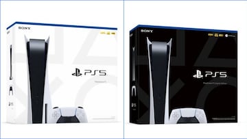 Así son las cajas de PS5 y PS5 All Digital: diferentes colores