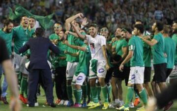 Los verdiblancos celebraron el ascenso.