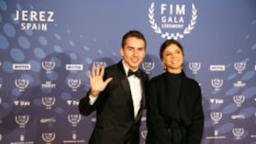 Jorge Lorenzo en la ceremonia de la Gala FIM en Jerez.