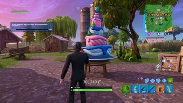 Desafío de Fortnite: ¿dónde están los pasteles de cumpleaños?