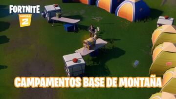 Fortnite Cap&iacute;tulo 2 - Temporada 1 | Desaf&iacute;o de Bola 8 vs. Bola blanca: visita campamentos base de monta&ntilde;a