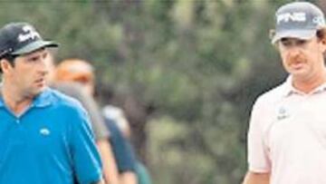 <b>BUEN DÚO. </b>José María Olazábal y Miguel Angel Jiménez.