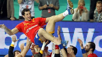 Alberto Entrerr&iacute;os, en un partido con la Selecci&oacute;n.