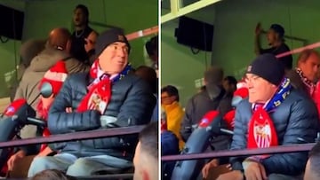 La imagen de Antony en una cabina encarándose con aficionados sevillistas