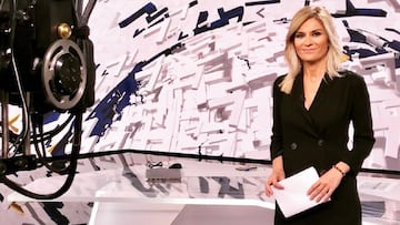 Imagen de Sandra Golpe en el plató de Antena 3 Noticias.