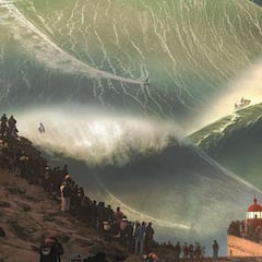 Nazaré activa el plan de seguridad ante una semana de olas gigantes