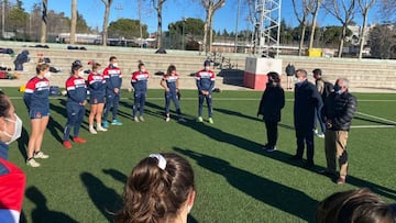 José Manuel Franco visita a las Leonas del Seven antes de las HSBC Spain Sevens