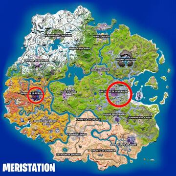 Debemos eliminar oponentes en cualquiera de estas dos ubicaciones del mapa