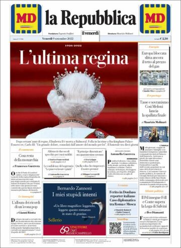 Las portadas de los diarios tras el fallecimiento de Isabel II