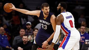 Marc Gasol, un quebradero de cabeza para Andre Drummond, jug&oacute; en Detroit un partido casi perfecto.