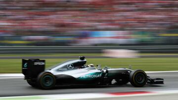 Lewis Hamilton durante el GP Italia 2016.