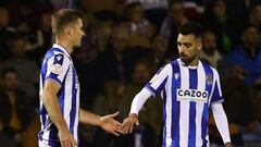 Sorloth y Brais Méndez en el Cazalegas - Real Sociedad