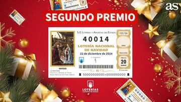 40014, segundo premio del sorteo de la Lotería de Navidad 2024