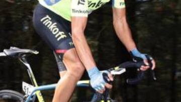 Contador, en acción.