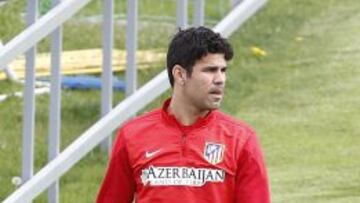 EN SOLITARIO. Diego Costa, ayer en Majadahonda.