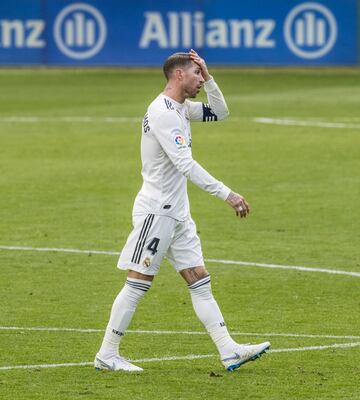 El capitán del Real Madrid al final del partido se marchó cabizbajo