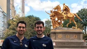 Pol Calvet y Javi P&eacute;rez durante su etapa en la Universidad de Pittsburgh.