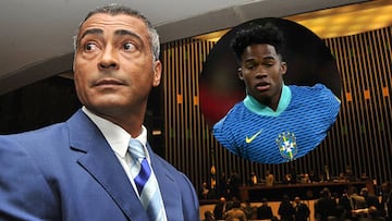 El exfutbolista brasile?o Rom¨¢rio y Endrick.