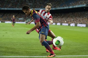 Neymar arrived in 2013 and got off to a flying start. He scored the only goal Barcelona needed in the Spanish Supercopa as they drew 1-1 with Atletico Madrid at the Vicente Calderon. the second leg finished 0-0 and Barca won on away goals.
