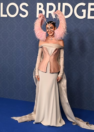 Lola Lolita durante el baile de máscaras de la serie 'Los Bridgerton' en Madrid. 
 
 
 