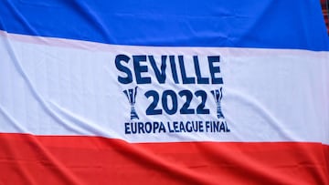 GLASGOW, SCOTLAND - MAY 18:  Rangers fans leave to go to the UEFA Europa League Final in Seville from Glasgow Airport, on May 18, 2022, in Glasgow, Scotland.  (Photo by Ross MacDonald/SNS Group via Getty Images)