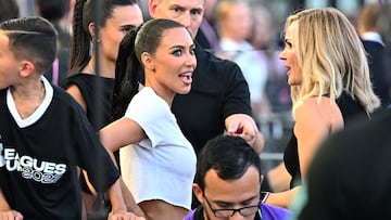 US celebrity Kim Kardashian attends the Leagues Cup Group J football match between Inter Miami CF and Cruz Azul at DRV PNK Stadium in Fort Lauderdale, Florida, on July 21, 2023. (Photo by CHANDAN KHANNA / AFP)