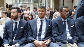 21/05/18 BALONCESTO CELEBRACION CAMPEONES EUROLIGA 2018  REAL MADRID  
 RECEPCION COMUNIDAD DE MADRID 
 RUDY FERNANDEZ TAVARES THOMPKINS 