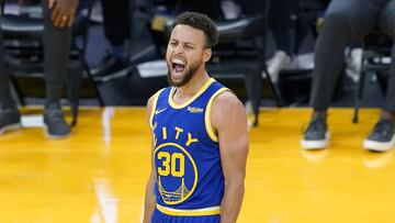 Stephen Curry, durante un partido de la NBA con Golden State Warriors