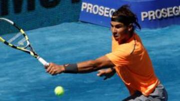 MUY CRÍTICO. Rafa Nadal fue uno de los tenistas más beligerantes con la pista azul de Madrid