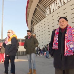 La emoción de ver el Wanda por primera vez a los 85 años
