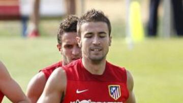 Gabi, jugador del Atlético de Madrid, durante un entrenamiento.