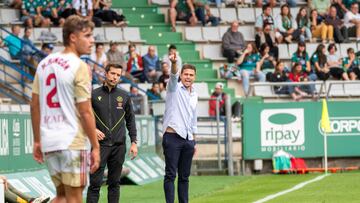 Alessio Lisci durante el encuentro en Ferrol.