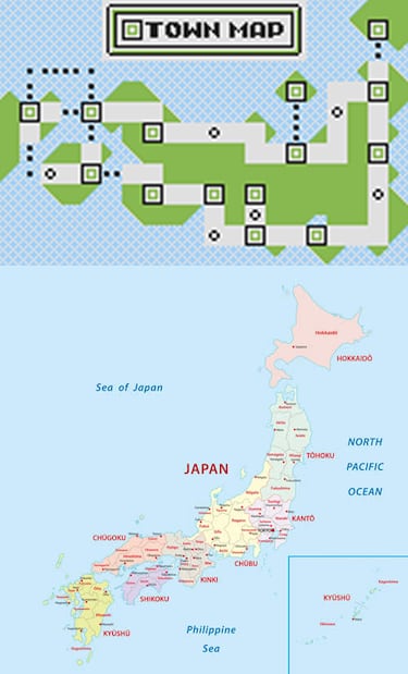 The original map for Pokémon Gold and Silver covered all of Japan and was huge